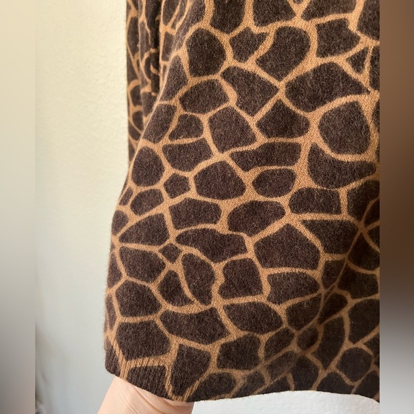 Vintage Causal Corner Giraffe Lambswool & Rabbit Fur Sweater Women Size S - Picture 4 of 13